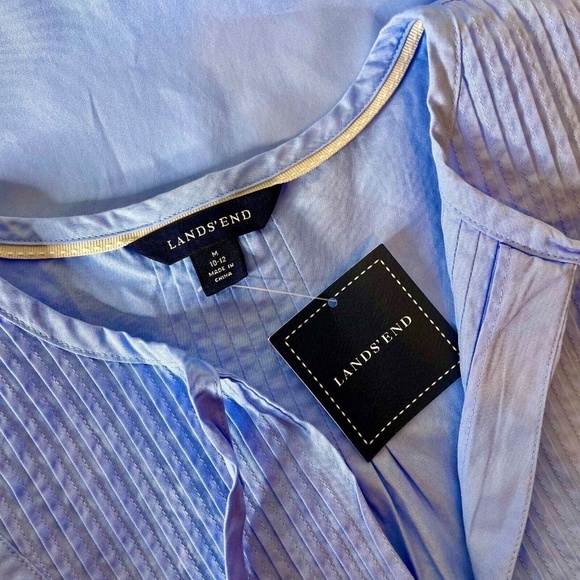 Lands' End Blue Tunic Relaxed Boxy Style - Picture 8 of 10